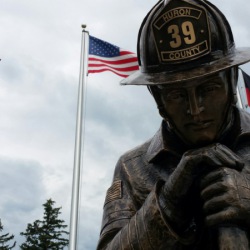 Firefighter close up