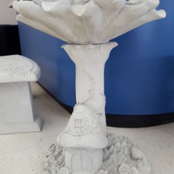 Fairy house bird bath